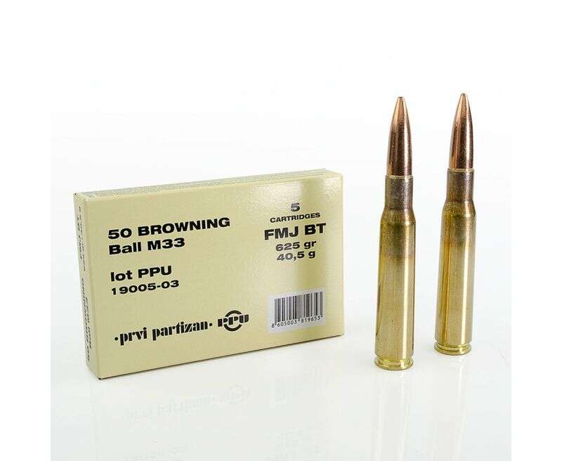 Ammunition TR&Z USA Trading Corp. 11994 ft lbs 50BMG PPU PPRM50      .50 BMG 625 FMJ   RNGMSTR     5/20